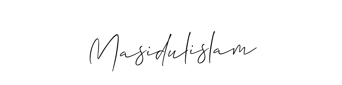 How to make Masidulislam name signature. Use Allison_Script style for creating short signs online. This is the latest handwritten sign. Masidulislam signature style 2 images and pictures png