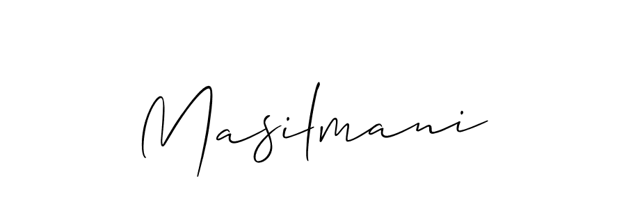 You can use this online signature creator to create a handwritten signature for the name Masilmani. This is the best online autograph maker. Masilmani signature style 2 images and pictures png