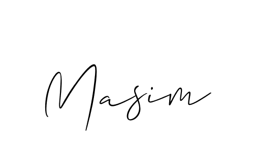 Also we have Masim name is the best signature style. Create professional handwritten signature collection using Allison_Script autograph style. Masim signature style 2 images and pictures png