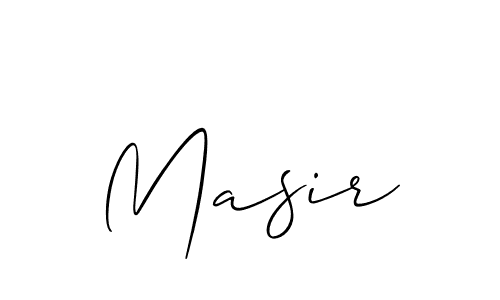 Design your own signature with our free online signature maker. With this signature software, you can create a handwritten (Allison_Script) signature for name Masir. Masir signature style 2 images and pictures png