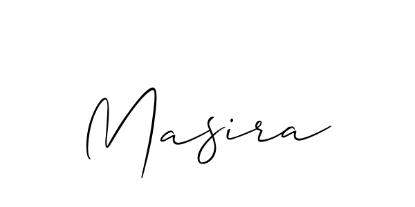 Use a signature maker to create a handwritten signature online. With this signature software, you can design (Allison_Script) your own signature for name Masira. Masira signature style 2 images and pictures png