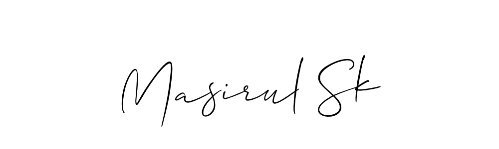 How to make Masirul Sk signature? Allison_Script is a professional autograph style. Create handwritten signature for Masirul Sk name. Masirul Sk signature style 2 images and pictures png