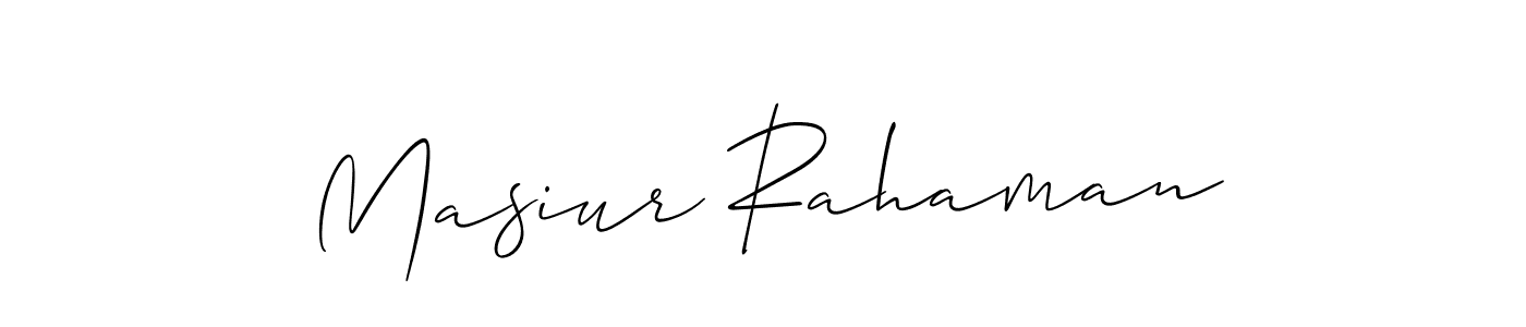 Also we have Masiur Rahaman name is the best signature style. Create professional handwritten signature collection using Allison_Script autograph style. Masiur Rahaman signature style 2 images and pictures png