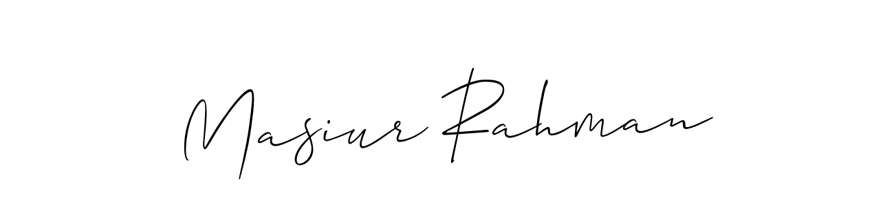 How to make Masiur Rahman name signature. Use Allison_Script style for creating short signs online. This is the latest handwritten sign. Masiur Rahman signature style 2 images and pictures png
