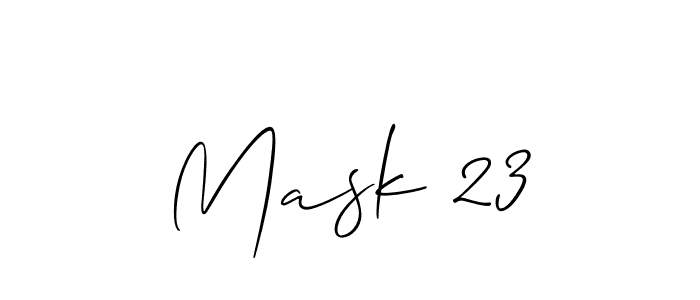 Use a signature maker to create a handwritten signature online. With this signature software, you can design (Allison_Script) your own signature for name Mask 23. Mask 23 signature style 2 images and pictures png