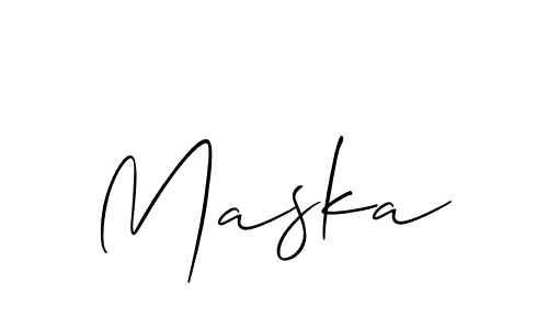 You should practise on your own different ways (Allison_Script) to write your name (Maska) in signature. don't let someone else do it for you. Maska signature style 2 images and pictures png