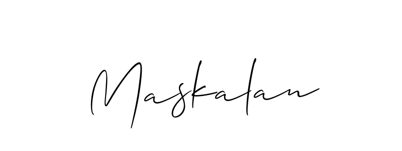 Make a beautiful signature design for name Maskalan. With this signature (Allison_Script) style, you can create a handwritten signature for free. Maskalan signature style 2 images and pictures png