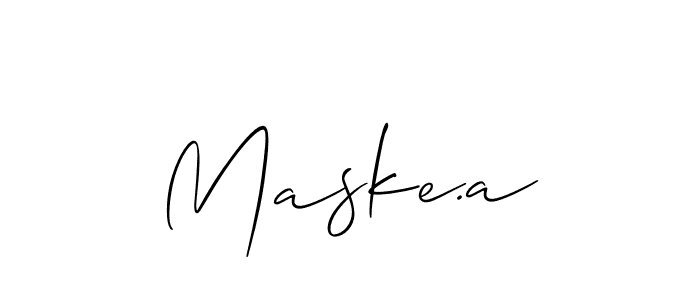 How to Draw Maske.a signature style? Allison_Script is a latest design signature styles for name Maske.a. Maske.a signature style 2 images and pictures png