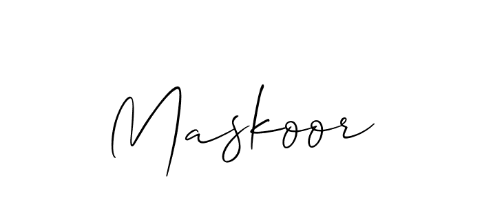 Allison_Script is a professional signature style that is perfect for those who want to add a touch of class to their signature. It is also a great choice for those who want to make their signature more unique. Get Maskoor name to fancy signature for free. Maskoor signature style 2 images and pictures png