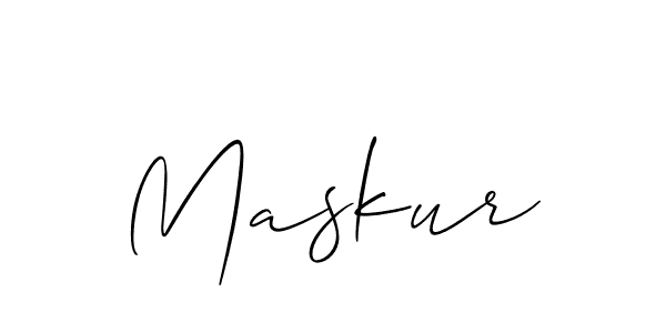 You should practise on your own different ways (Allison_Script) to write your name (Maskur) in signature. don't let someone else do it for you. Maskur signature style 2 images and pictures png