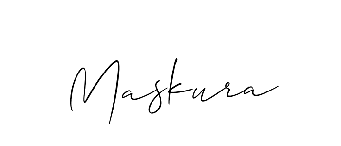 How to make Maskura name signature. Use Allison_Script style for creating short signs online. This is the latest handwritten sign. Maskura signature style 2 images and pictures png