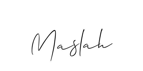 if you are searching for the best signature style for your name Maslah. so please give up your signature search. here we have designed multiple signature styles  using Allison_Script. Maslah signature style 2 images and pictures png