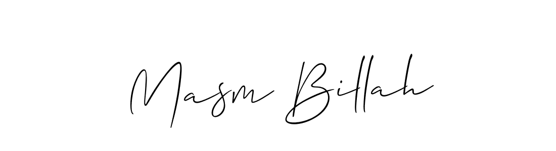 How to make Masm Billah name signature. Use Allison_Script style for creating short signs online. This is the latest handwritten sign. Masm Billah signature style 2 images and pictures png