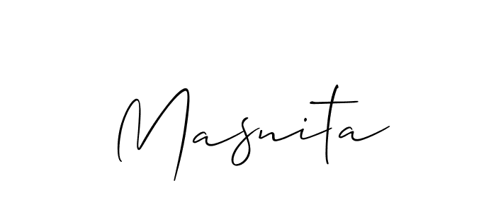 Allison_Script is a professional signature style that is perfect for those who want to add a touch of class to their signature. It is also a great choice for those who want to make their signature more unique. Get Masnita name to fancy signature for free. Masnita signature style 2 images and pictures png