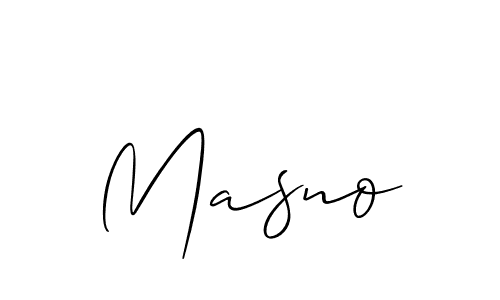 Make a beautiful signature design for name Masno. Use this online signature maker to create a handwritten signature for free. Masno signature style 2 images and pictures png