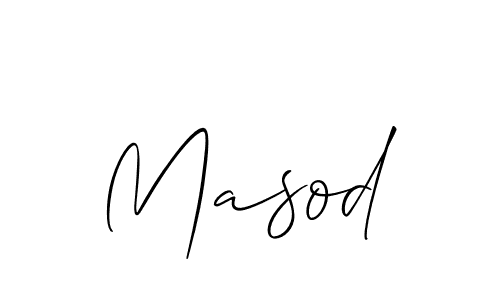 Use a signature maker to create a handwritten signature online. With this signature software, you can design (Allison_Script) your own signature for name Masod. Masod signature style 2 images and pictures png