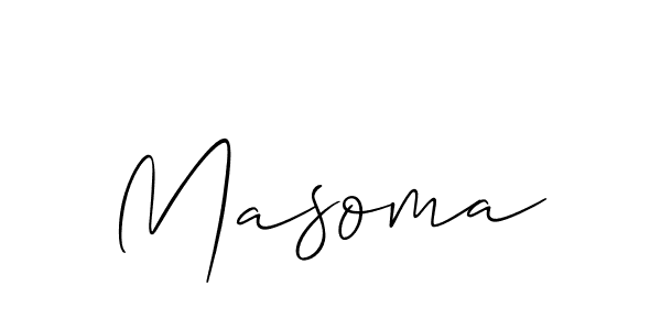 How to Draw Masoma signature style? Allison_Script is a latest design signature styles for name Masoma. Masoma signature style 2 images and pictures png