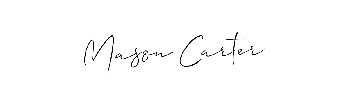 Use a signature maker to create a handwritten signature online. With this signature software, you can design (Allison_Script) your own signature for name Mason Carter. Mason Carter signature style 2 images and pictures png