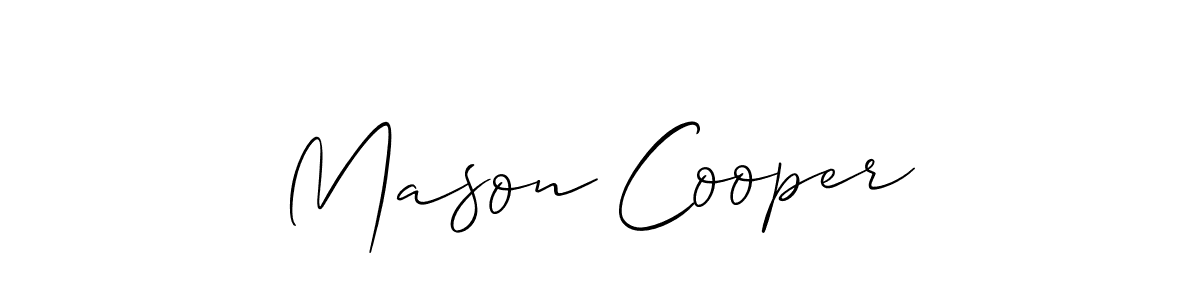 Mason Cooper stylish signature style. Best Handwritten Sign (Allison_Script) for my name. Handwritten Signature Collection Ideas for my name Mason Cooper. Mason Cooper signature style 2 images and pictures png