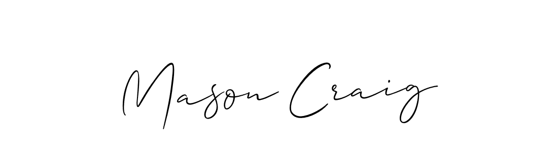 Mason Craig stylish signature style. Best Handwritten Sign (Allison_Script) for my name. Handwritten Signature Collection Ideas for my name Mason Craig. Mason Craig signature style 2 images and pictures png