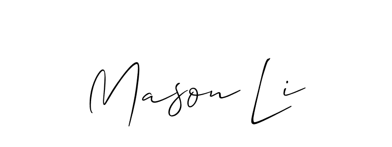 This is the best signature style for the Mason Li name. Also you like these signature font (Allison_Script). Mix name signature. Mason Li signature style 2 images and pictures png