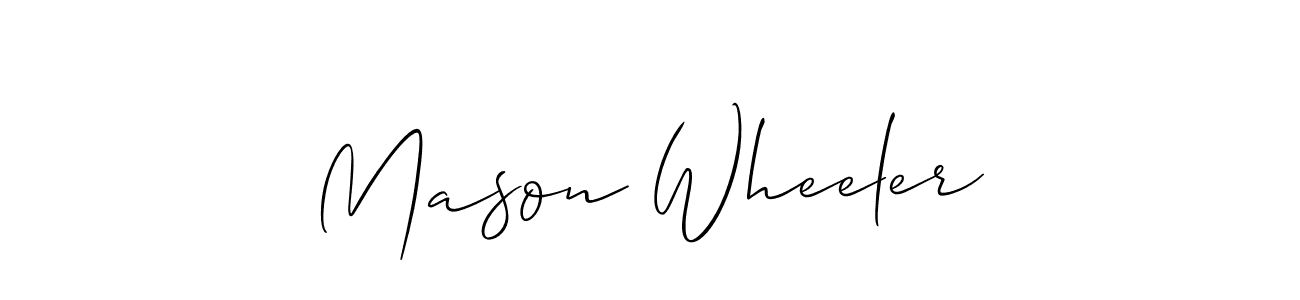 This is the best signature style for the Mason Wheeler name. Also you like these signature font (Allison_Script). Mix name signature. Mason Wheeler signature style 2 images and pictures png