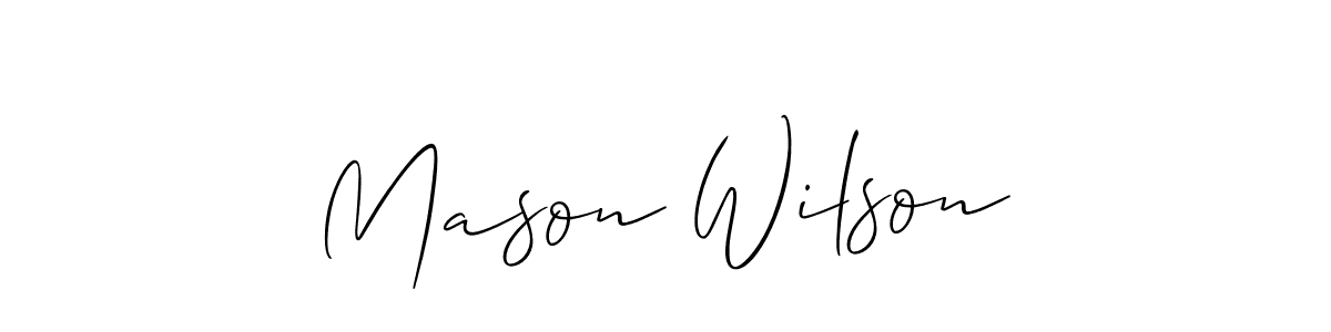 How to make Mason Wilson signature? Allison_Script is a professional autograph style. Create handwritten signature for Mason Wilson name. Mason Wilson signature style 2 images and pictures png