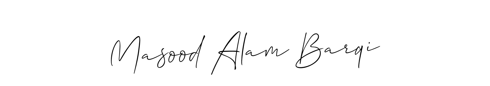 You should practise on your own different ways (Allison_Script) to write your name (Masood Alam Barqi) in signature. don't let someone else do it for you. Masood Alam Barqi signature style 2 images and pictures png