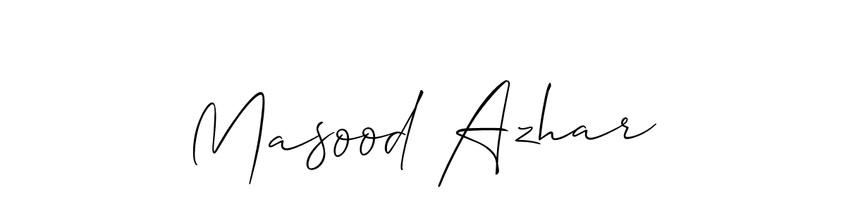 Also we have Masood Azhar name is the best signature style. Create professional handwritten signature collection using Allison_Script autograph style. Masood Azhar signature style 2 images and pictures png