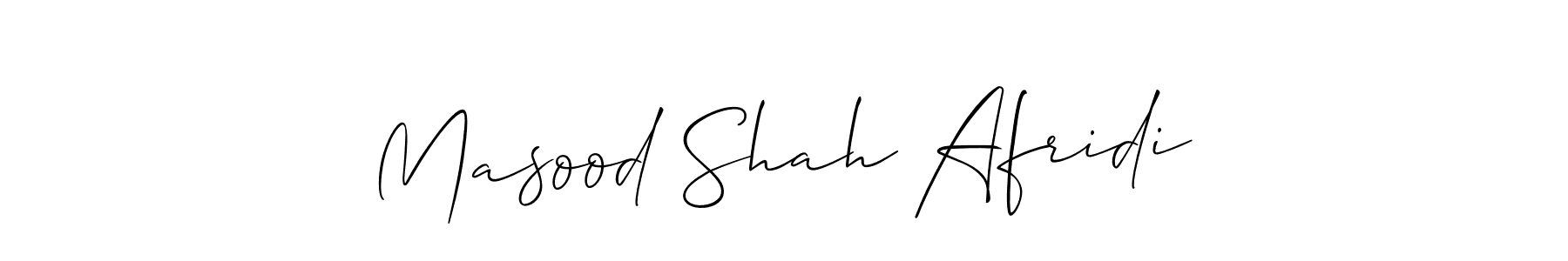 Also we have Masood Shah Afridi name is the best signature style. Create professional handwritten signature collection using Allison_Script autograph style. Masood Shah Afridi signature style 2 images and pictures png