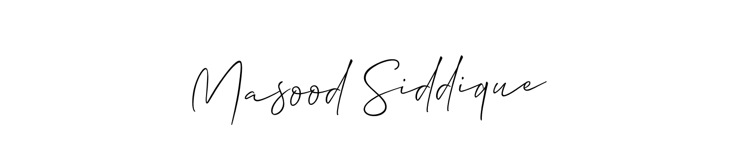 Masood Siddique stylish signature style. Best Handwritten Sign (Allison_Script) for my name. Handwritten Signature Collection Ideas for my name Masood Siddique. Masood Siddique signature style 2 images and pictures png