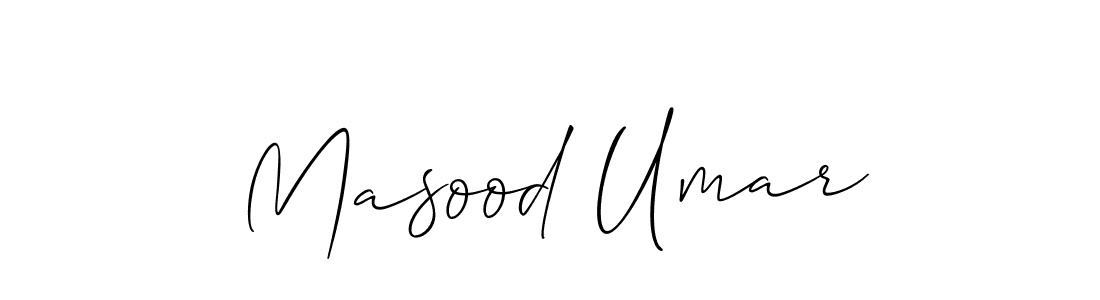You should practise on your own different ways (Allison_Script) to write your name (Masood Umar) in signature. don't let someone else do it for you. Masood Umar signature style 2 images and pictures png