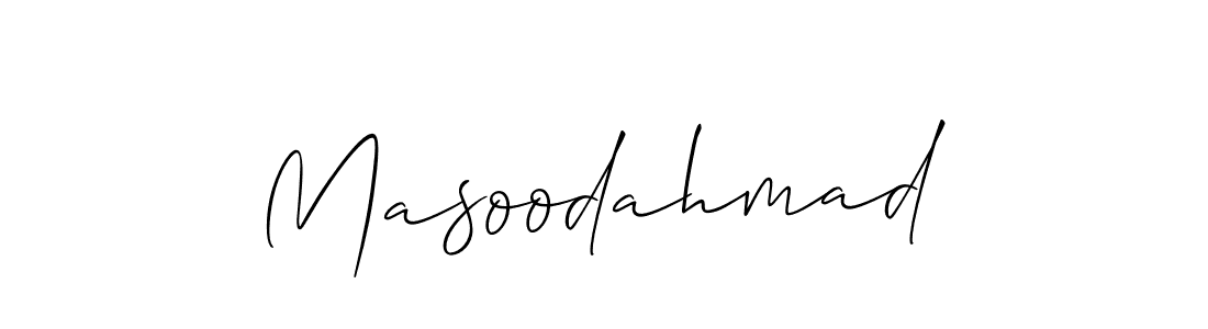 How to make Masoodahmad signature? Allison_Script is a professional autograph style. Create handwritten signature for Masoodahmad name. Masoodahmad signature style 2 images and pictures png