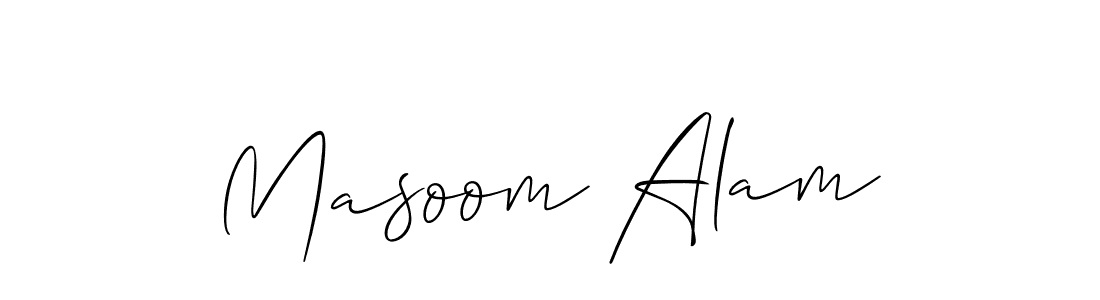 You should practise on your own different ways (Allison_Script) to write your name (Masoom Alam) in signature. don't let someone else do it for you. Masoom Alam signature style 2 images and pictures png
