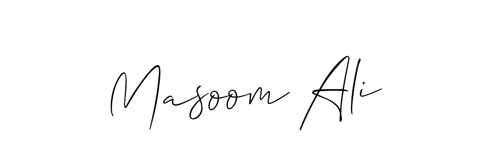 Design your own signature with our free online signature maker. With this signature software, you can create a handwritten (Allison_Script) signature for name Masoom Ali. Masoom Ali signature style 2 images and pictures png