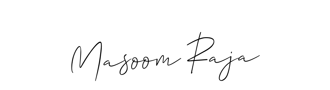 Masoom Raja stylish signature style. Best Handwritten Sign (Allison_Script) for my name. Handwritten Signature Collection Ideas for my name Masoom Raja. Masoom Raja signature style 2 images and pictures png