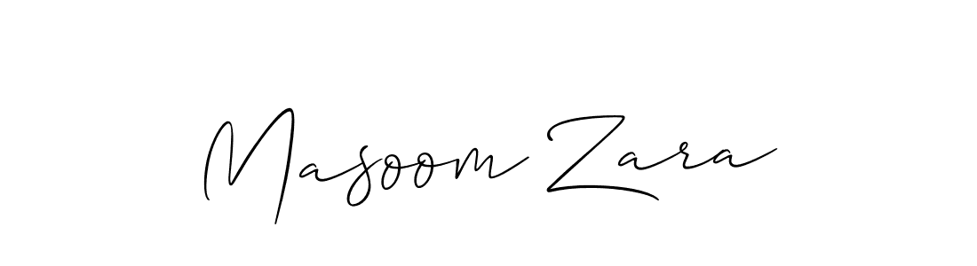 You should practise on your own different ways (Allison_Script) to write your name (Masoom Zara) in signature. don't let someone else do it for you. Masoom Zara signature style 2 images and pictures png