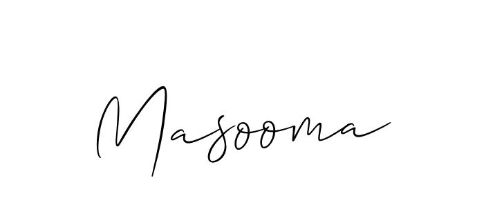 Also we have Masooma name is the best signature style. Create professional handwritten signature collection using Allison_Script autograph style. Masooma signature style 2 images and pictures png