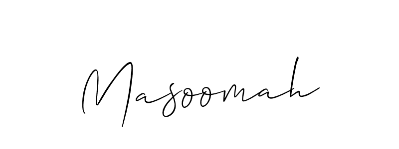 Best and Professional Signature Style for Masoomah. Allison_Script Best Signature Style Collection. Masoomah signature style 2 images and pictures png