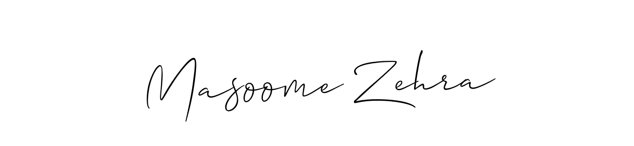 Also we have Masoome Zehra name is the best signature style. Create professional handwritten signature collection using Allison_Script autograph style. Masoome Zehra signature style 2 images and pictures png