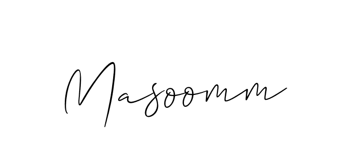 You can use this online signature creator to create a handwritten signature for the name Masoomm. This is the best online autograph maker. Masoomm signature style 2 images and pictures png