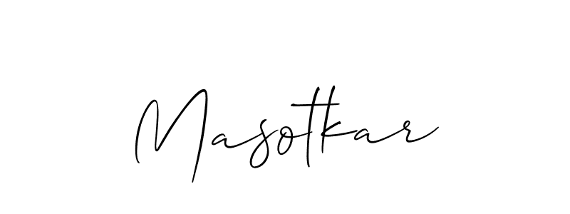 Create a beautiful signature design for name Masotkar. With this signature (Allison_Script) fonts, you can make a handwritten signature for free. Masotkar signature style 2 images and pictures png