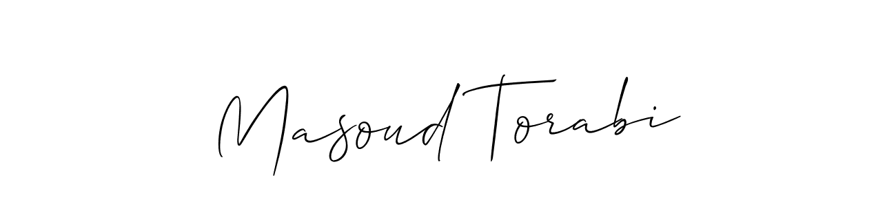 Masoud Torabi stylish signature style. Best Handwritten Sign (Allison_Script) for my name. Handwritten Signature Collection Ideas for my name Masoud Torabi. Masoud Torabi signature style 2 images and pictures png