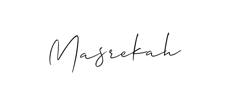 It looks lik you need a new signature style for name Masrekah. Design unique handwritten (Allison_Script) signature with our free signature maker in just a few clicks. Masrekah signature style 2 images and pictures png