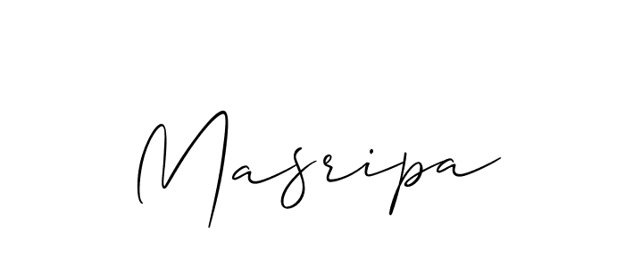 It looks lik you need a new signature style for name Masripa. Design unique handwritten (Allison_Script) signature with our free signature maker in just a few clicks. Masripa signature style 2 images and pictures png