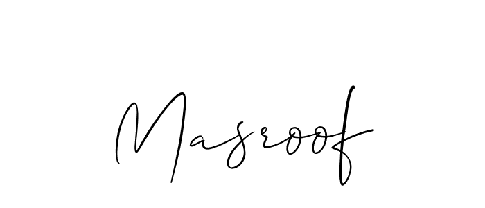 The best way (Allison_Script) to make a short signature is to pick only two or three words in your name. The name Masroof include a total of six letters. For converting this name. Masroof signature style 2 images and pictures png