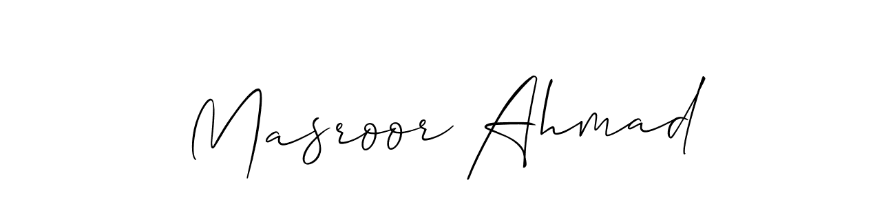 Also we have Masroor Ahmad name is the best signature style. Create professional handwritten signature collection using Allison_Script autograph style. Masroor Ahmad signature style 2 images and pictures png