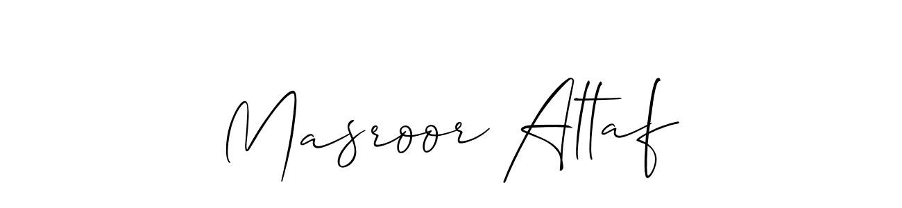 Also You can easily find your signature by using the search form. We will create Masroor Altaf name handwritten signature images for you free of cost using Allison_Script sign style. Masroor Altaf signature style 2 images and pictures png