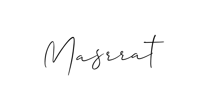 Also You can easily find your signature by using the search form. We will create Masrrat name handwritten signature images for you free of cost using Allison_Script sign style. Masrrat signature style 2 images and pictures png