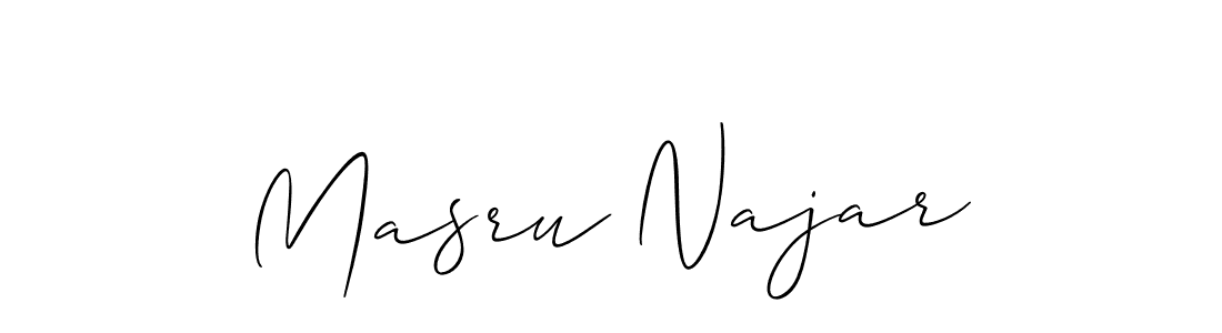 The best way (Allison_Script) to make a short signature is to pick only two or three words in your name. The name Masru Najar include a total of six letters. For converting this name. Masru Najar signature style 2 images and pictures png